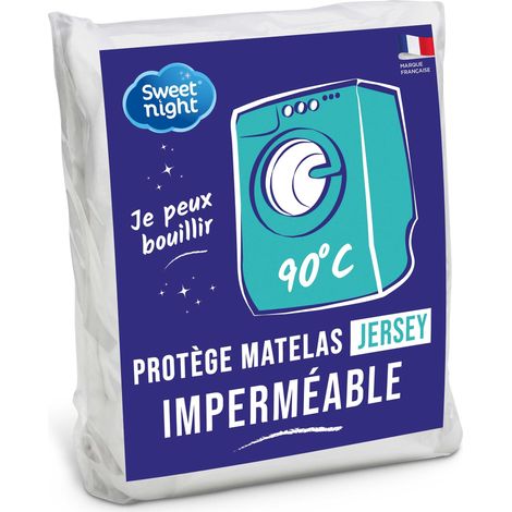 Sweet Night – Protège-matelas 140x190 cm – Alèse imperméable et micro-respirante – Souple, silencieux et lavable à 90°C – Barrière contre acariens