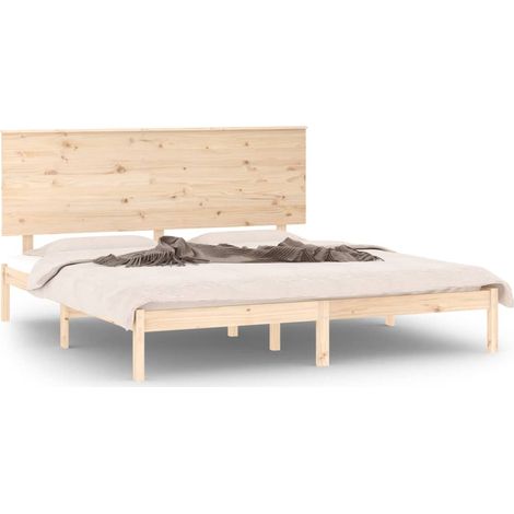Maison Exclusive - Massivholzbett ohne Matratze 200x200 cm Kiefer