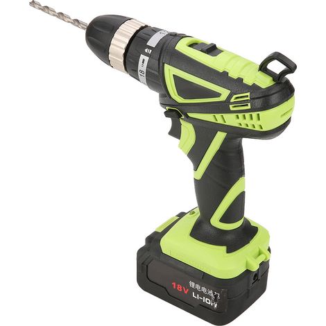 Kit perceuse-visseuse électrique sans fil à main avec batterie lithium rechargeable 18 V (prise UE 110-240 V) (1/5)