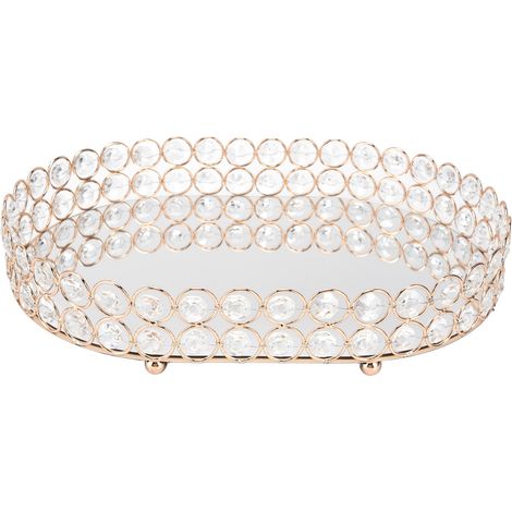 Plateau De Service En Métal Et Verre - Structure Soudée - Anti-corrosion - Pour Table De Toilette Ou Table Basse - 1 Pièce (1/5)