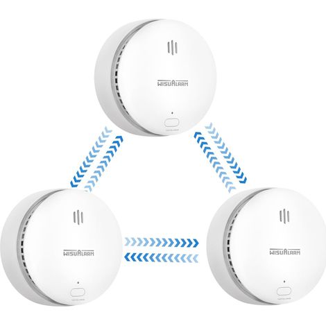 Detecteur de Fumée Connecté, Pile de 10 Ans, Detecteur de Fumée, Alarme Incendie Détecteur Fumée, Alarme Incendie Conforme à la Norme EN14604 (1/5)