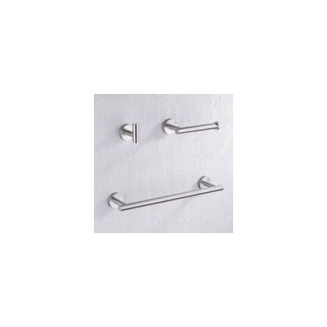 Portasciugamani 40CM Gancio porta carta igienica Set di accessori per bagno 3 pezzi Montaggio a parete Acciaio inox SUS304 Finitura spazzolata antiruggine, LA202DG-32- Crezuo (1/4)