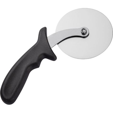 Couteau à pizza, coupe-pizza en acier inoxydable, ustensile de cuisine avec protège-doigts, un atout pour les amateurs de pizza, compatible lave-vaisselle. (1/4)