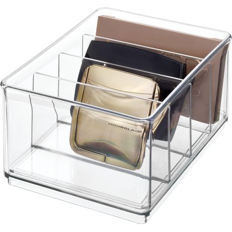 The Home Edit by iDesign, Organizzatore di cosmetici medio in plastica riciclata con divisorio (1/4)