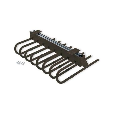 Porte-pantalons extractible Gauche Peint en moka Acier et Plastique EMUCA 6912813 (1/10)