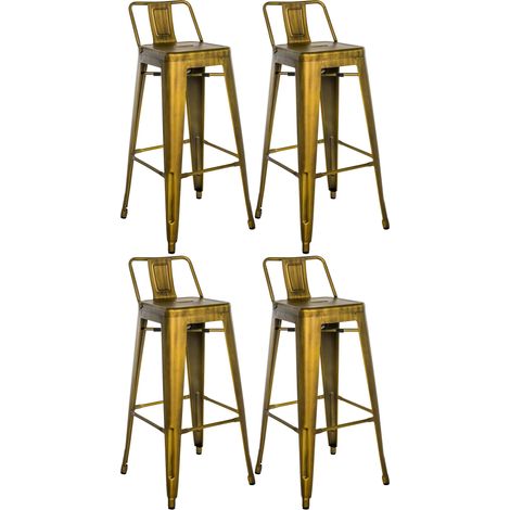 4er Set Barhocker Mason gold