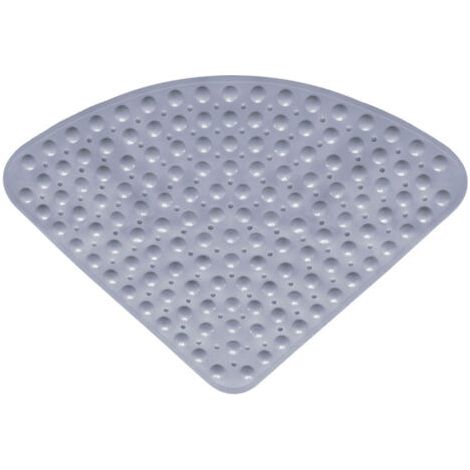 54x54cm, Viertelkreis-Duschmatte aus Gummi, rutschfeste Quadranten-Badematte, antibakterielle Matte mit Saugnäpfen für Dusche oder Badewanne (1/5)