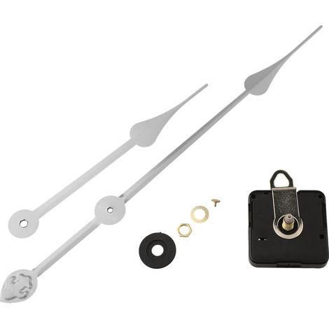 Mécanisme Horloge Murale Silencieux Axe 18mm DIY(Silver 2) (1/5)