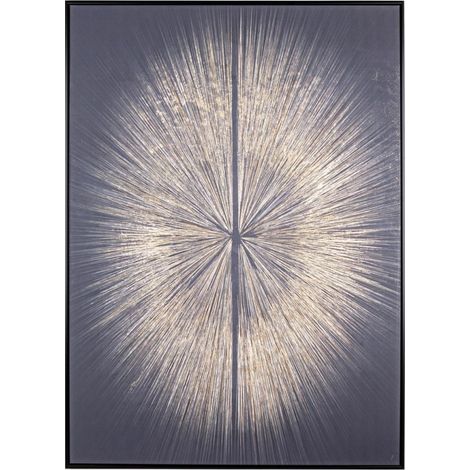Quadro moderno Quadro moderno Stampa su tela Oro su nero 102 X 142 cm minimalista bold (1/5)