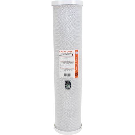 Cartouche Crystal Filter® CBC-05-20BB Premium charbon actif 20'' Big Blue - 5 µm (1/3)