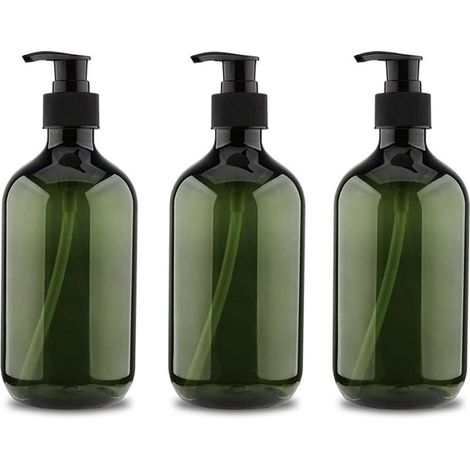 Lot de 3 flacons à pompe de 5 ml, flacon de shampoing, flacon distributeur de liquide rechargeable, flacon à pompe vide rechargeable, flacon à pompe de savon vide rechargeable (1/5)