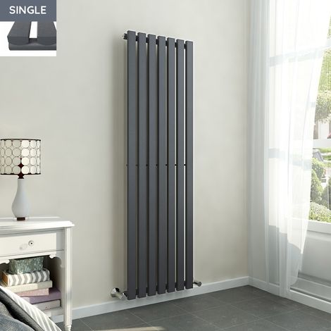 1600x480mm Anthracite Single Rectangular Panel Vertical Radiator (1/5)