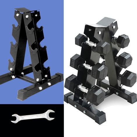 Lot de 3 étagères de rangement pour haltères en acier, tour de poids pour haltères, équipement d'exercice à domicile (1/5)