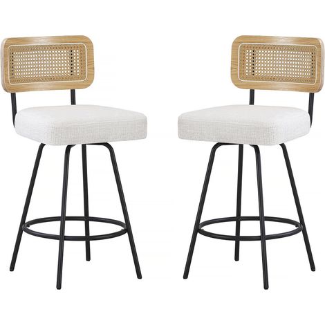 Set di 2 seggioloni in tessuto "Wilfried" - 51 x 44 x 95 cm - Beige (1/5)