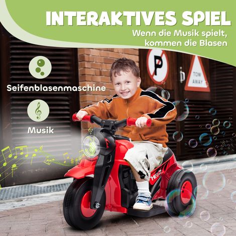 Moto électrique enfant 6V avec musique, vitesse 2,5-3 km/h, pour enfants de 2 à 5 ans (1/4)