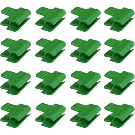 24 PCS Plastic Greenhouse Clips 11mm Reusable Greenhouse Film Clip Clips Non-Slip Greenhouse Gardening Tool for Greenhouse Shed Gardening Vegetables Fruits - Green (1/4)