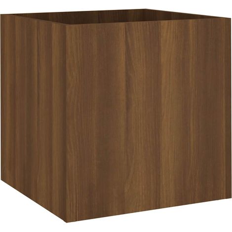 Maison Exclusive - Jardinera roble marrón 40x40x40 cm madera de i (1/5)