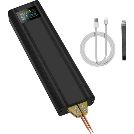 Soudeur par Points - SE-209 Mini Soudeuse par Points avec Batterie 5,0 Ah pour Feuilles de 0,1-0,2 mm Nickel, Fer, Acier Inoxydable, Spot Welder avec 1-80 Vitesses