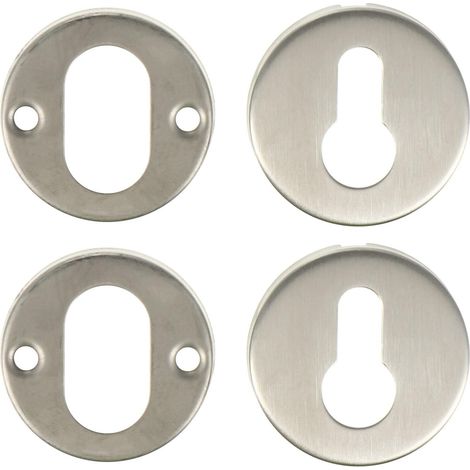 SHINEOFI Lot de 2 protège-loquets porte ronds en acier inoxydable (1/5)