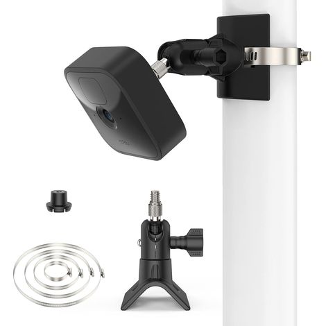 Support de poteau Compatible avec Camera (Outdoor 4/3), Indoor/Extérieur/Mini/Mini2/XT/XT2 (Appareil Photo NON Inclus), Noir 1 PC Support de poteau (1/5)