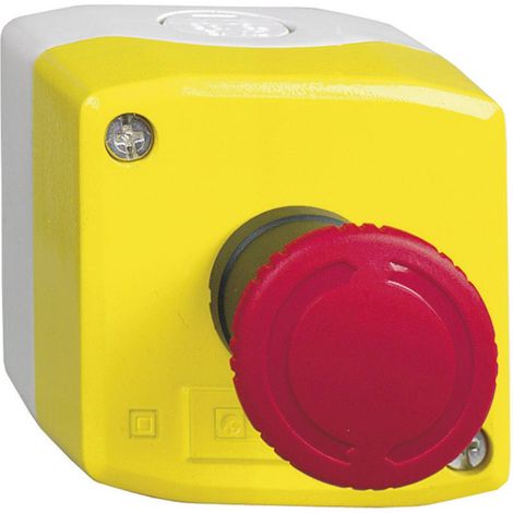 Schneider Electric XALK178G pulsante di arresto di emergenza rosso giallo (1/2)