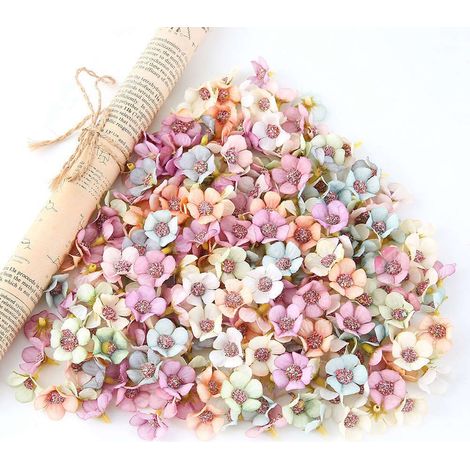 Fleurs artificielles 100 pièces multicolores, têtes de marguerites artificielles, fausses fleurs artisanales, décoration de fleurs artificielles pour la maison, les mariages et les fêtes D--AquaForge (1/5)