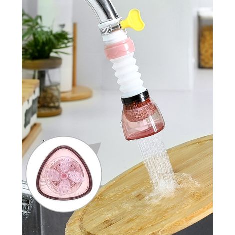 Lot de 4 filtres rouges pour robinet, filtre à eau réglable, filtre anti-éclaboussures pour la cuisine, filtre pour robinet, robinet