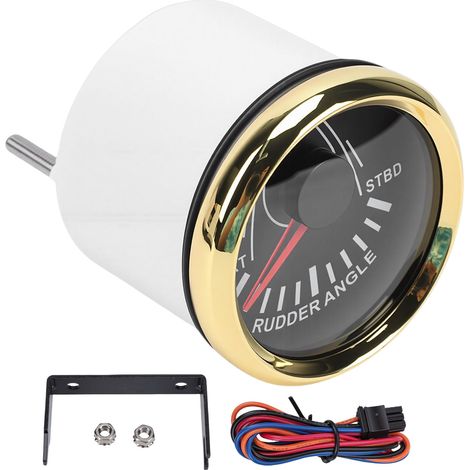 Indicateur d'angle de gouvernail de bateau 0-190ohm 52mm universel pour navires Yachts (1/5)