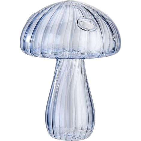 Vase Hydroponics Mushroom Verre Propagation Élégant Design Maison Décor Bleu Verre Conteneur Plantation Aquarelle Verre Glass Hydroponics Container Water Planting Glass (1/5)