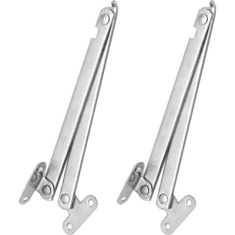 Vérins de support compatibles avec couvercle de bureau, lot de 2 avec rabat avant pliable. Vérins de support compatibles avec couvercle de coffre, charnières robustes, résistantes à la corrosion et à (1/5)