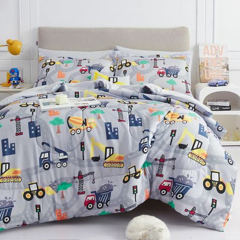 Bed in a Bag – Parure de lit 6 pièces pour Enfants, garçons et Adolescents, Parure de lit 6 pièces avec Couvre-oreillers, Parure de lit et Oreiller décoratif en Microfibre Super Douce (1/5)