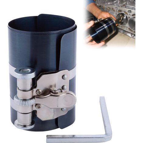 Outil d'installation des segments de piston de voiture, compresseur de segments de piston à cliquet 53-175 mm (4 pouces) pour moteur