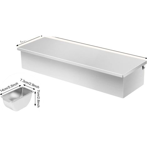 Organizador de especias, acero inoxidable, 6 compartimentos, plateado (1/2)