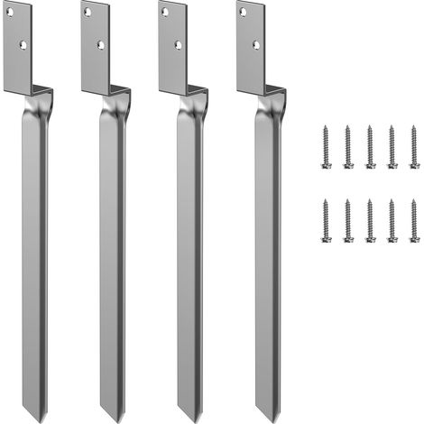 4Pcs Ancrages au Sol pour Balançoire,50.5 4CM Kit Ancrage Balancoire,Galvanisé à Chaud Piquet Cloture Bois Ancre pour Balançoires Tours de Jeu (1/5)