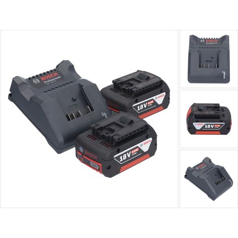 Caricabatterie Bosch GAL 18V-20 10,8 - 18 V 2 A ( 2607226281 ) + 2x GBA 18 V 5,0 Ah ( 2x 2607337069 )