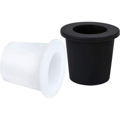 BRAVIX 2pcs Anneau de Trou de Parapluie de Table, Silicone Souple Anneau Table Parasol pour 5cm à 6,4cm Trous de Table de Patio 3,8cm et Petits Poteaux de Parapluie (Noir, Blanc) (1/5)