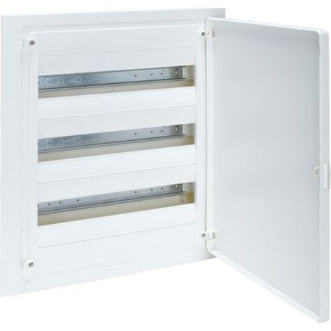 Hager – Coffret électrique nu 3 rangées 54 modules – VF318PES – Indice de protection IP40 – Ouverture 180° – Test au fil incandescent 650°C