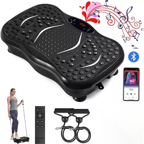 Neche Fitness Vibrationsplattform Vibro mit LCD-Bildschirm, Heimtrainer Body Shaper Fitness-Trainingsgerät, 5 Modi, Schwarz