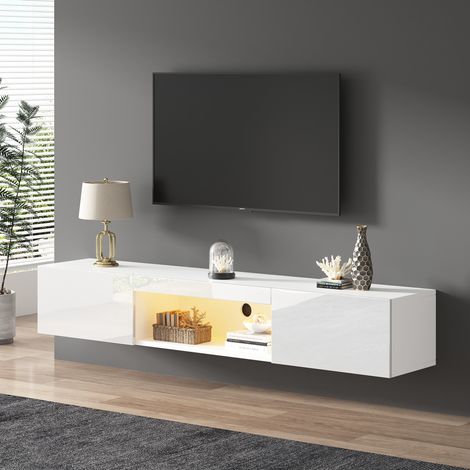 TV Möbel Sideboard Aufbewahrung 160 cm Hochglanz HAVRYA (1/5)