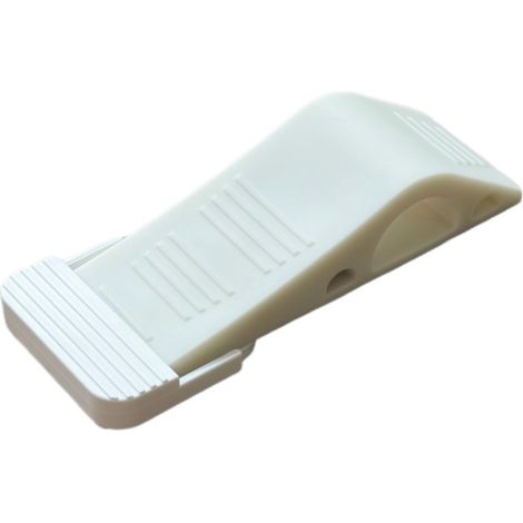 Tope de goma para puertas, apto para la parte inferior de las puertas, suelos de madera maciza, suelos de cemento y baldosas - Accesorio para bricolaje (blanco, 1 unidad) (1/5)
