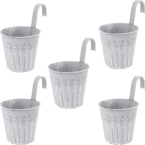 Lot de 8 Pot de Fleur Exterieur Porte Plante Interieur Jardinieres Exterieur Suspension Plante Pot Suspendu Deco Scandinave DéCoration de Jardin (5 Pot de Fleur)-Fei Yu (1/5)
