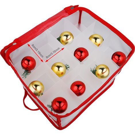 Sac de rangement transparent pour décorations de Noël, boîte pliable pratique pour guirlandes lumineuses et ornements. (1/5)