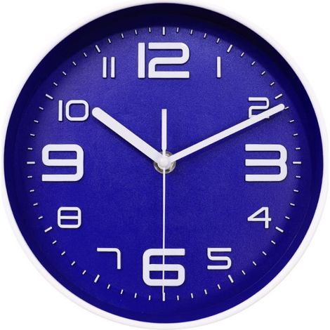 Horloge créative à quartz silencieuse de 8 pouces avec figures tridimensionnelles horloge murale