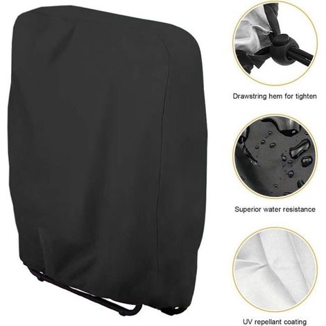 2 pièces Housse de Protection pour Chaise Longue Pliante, Oxford Coupe-Vent Anti-UV Imperméable Housses pour Chaises de Jardin (1/5)