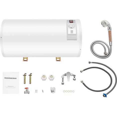 Scaldacqua Elettrico Con Kit Doccia, Riscaldatore Acqua Istantanea, Scaldabagno da parete Caldaia regolabile Temperatura, Pallone Acqua Calda Elettrico Per Doccia, Bagno (80L, 2000W) (1/5)