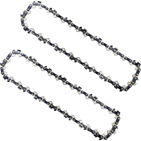 2 chaînes de tronçonneuse de 20 cm, pas de 1,3 mm (3/8 pouce), 33 TG, compatibles avec les modèles Einhell GE-LC 18 Li T-Solo et GC-EC 750 T. (1/4)