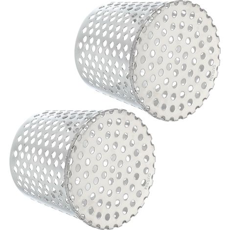 Gutter Filter 3.5"-3", 2pcs PVC Termination Cap Roof Ventilation Grille Stainless Steel Conical Cover for Exhaust Pipe Protection (1/5)