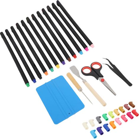 Outil de découpe vinyle, marqueurs de lignes et porte-stylos, kit de désherbage pour loisirs créatifs (scrapbooking, bricolage) (1/5)