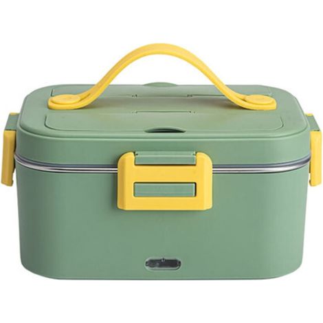 Boîte à lunch électrique, chauffe-plats, sac à lunch isotherme portable, idéal pour la voiture et pour travailler en extérieur (vert).