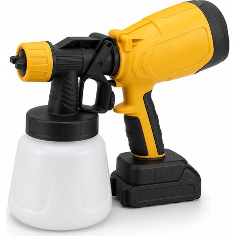 Cordless Electric Paint Spray Gun 2 Batteries Yellow (1/5)